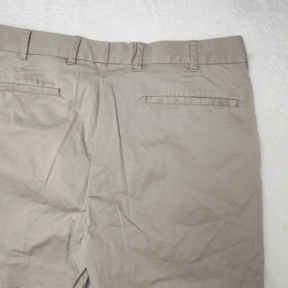 Moss London Pants Mens 36x31 Beige Chino‎ Slim Tapered Cotton Lyocell Stretch